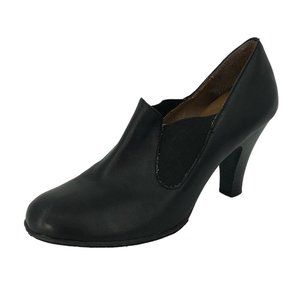 Eurosoft by Sofft Black Leather Shootie Heeled Comfort Shoe Ankle Pump Women's 8